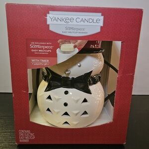 Yankee Candle Jack Frost Snowman Scenterpiece Easy Meltcup Warmer Timer Holiday